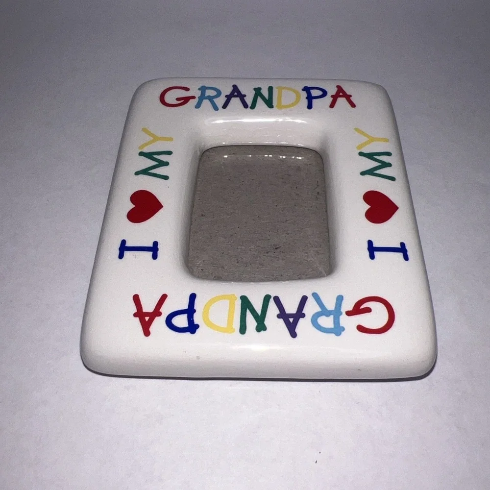 Vintage I Love My Grandma And Grandpa Picture‎ Frames Fridge Magnets Set